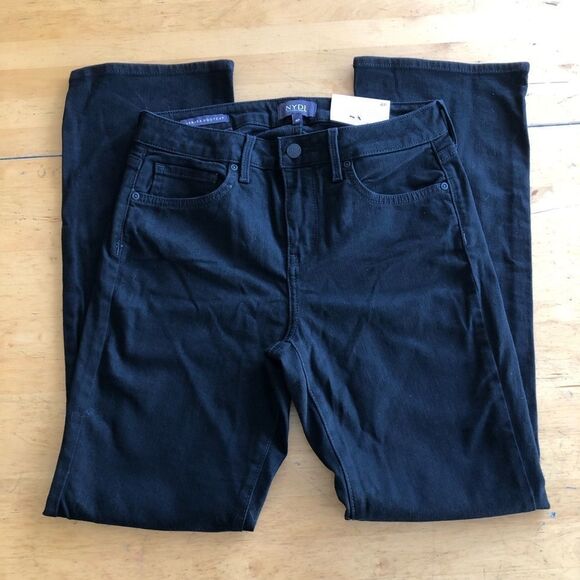 NYDJ Barbara Bootcut Black Jeans Size 4P - Picture 3 of 11